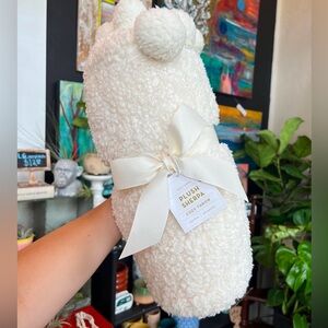 Two’s Company Cozy Sherpa Pom Pom Trim Throw Blanket